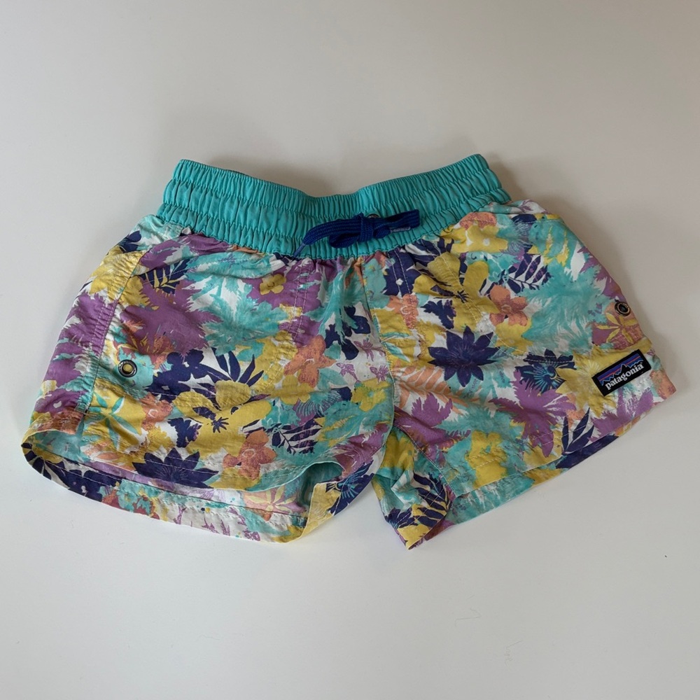 Patagonia Girls' Floral Swim Shorts size XS